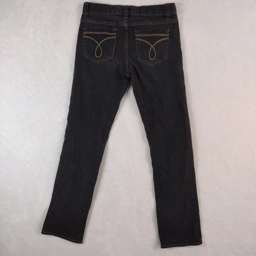 Calvin Klein Skinny Jeans‎ Women Size 27/14 Black Straight Leg